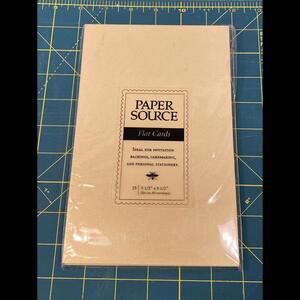 Paper Source Flat Cards 25 5 1/2  X 8 1/2  Fits A9 Envelopes Shimmering Gold